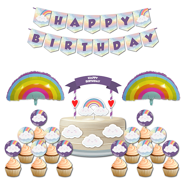 Birthday Party Pack Rainbow 8