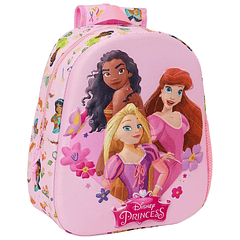 Mochila Pré-Escolar Princesas Disney 3D