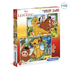 Puzzle Rey León 2x60pzs