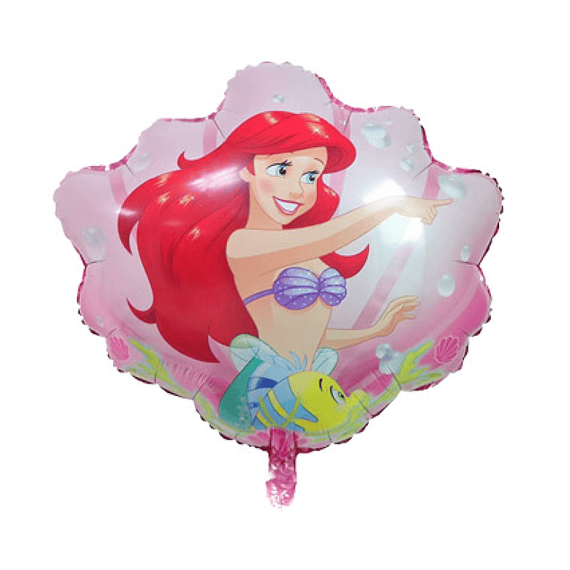 Balão Concha Sereia Ariel 63x61cms