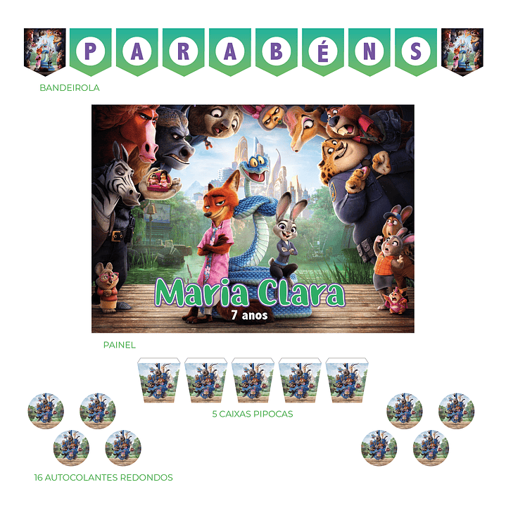 Kit de decoración de Zootopia 2 (varias opciones) 3