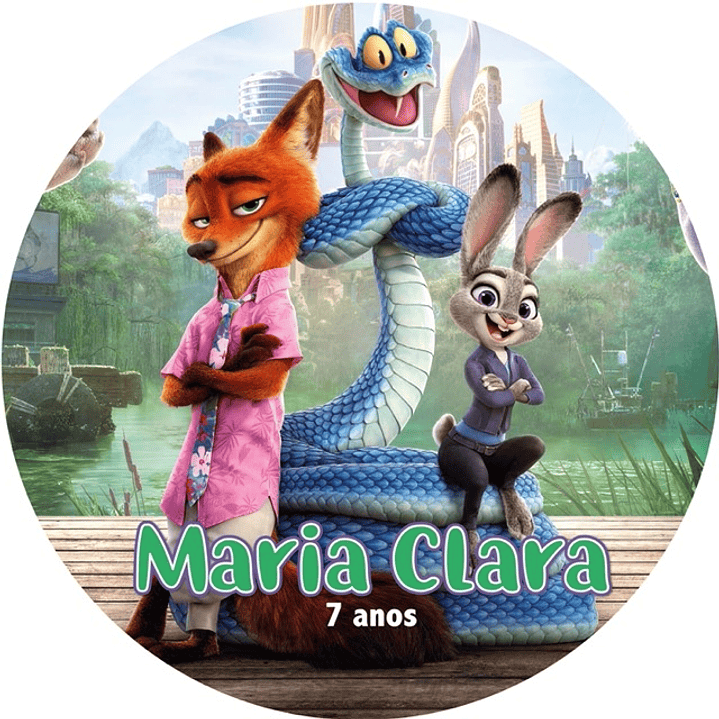 Cartel Redondo Zootropolis 2 1