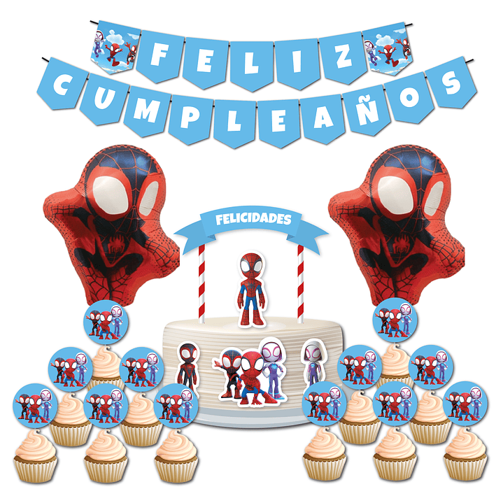 Pack Fiesta Cumpleaños Spidey 6
