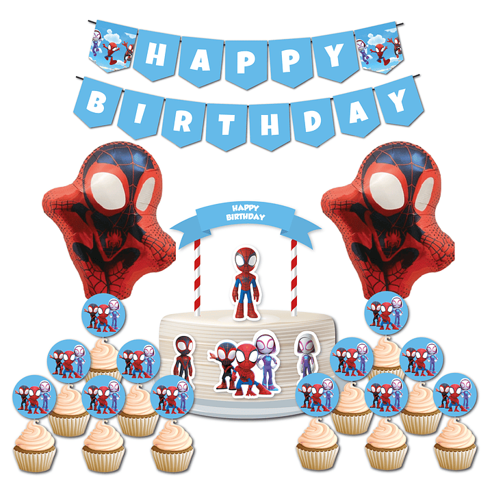 Pack Fiesta Cumpleaños Spidey 8