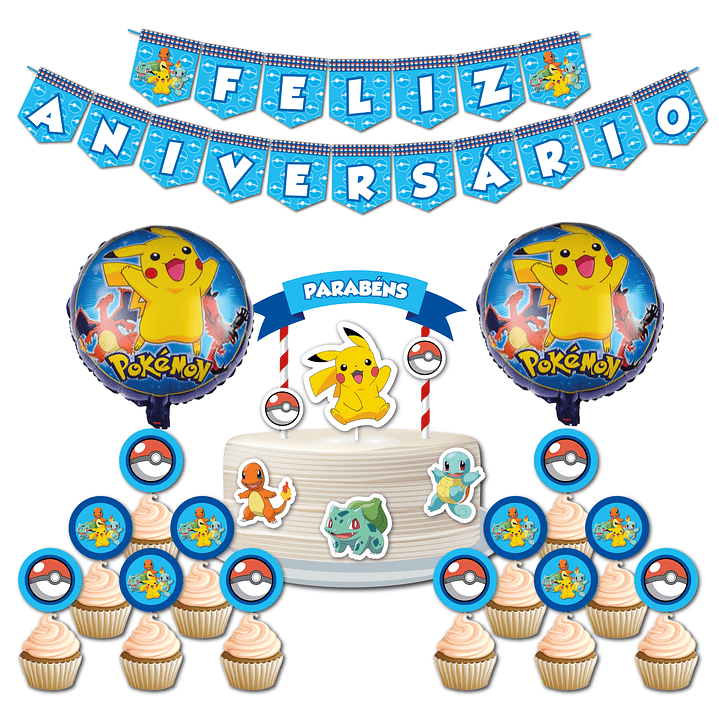 Pack Festa Aniversário Pokemon  1