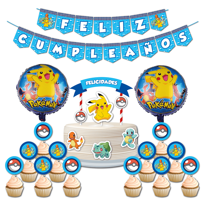 Pack Festa Aniversário Pokemon  6