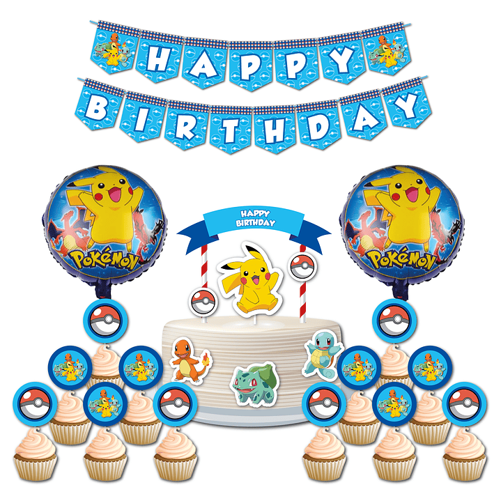 Pack Festa Aniversário Pokemon  8