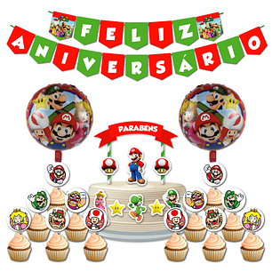 Pack Fiesta Cumpleaños Super Mario 