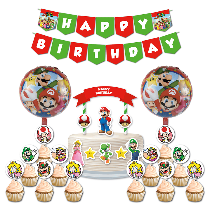 Pack Festa Aniversário Super Mário  8