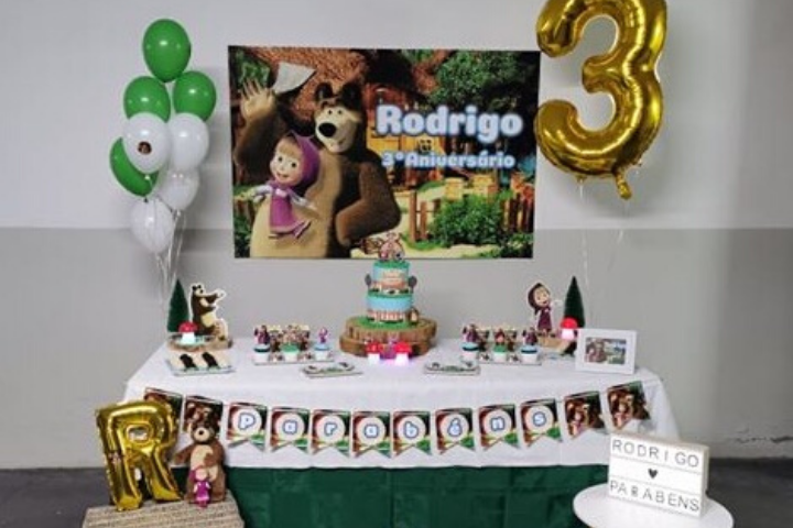 Exemplos de decoração de festas de aniversário infantil.