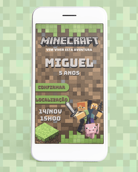 Convite Minecraft