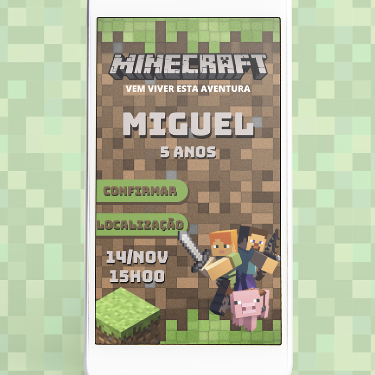 Convite Minecraft 1