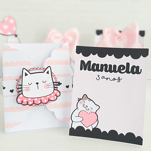 Convite Gatinha Rosa