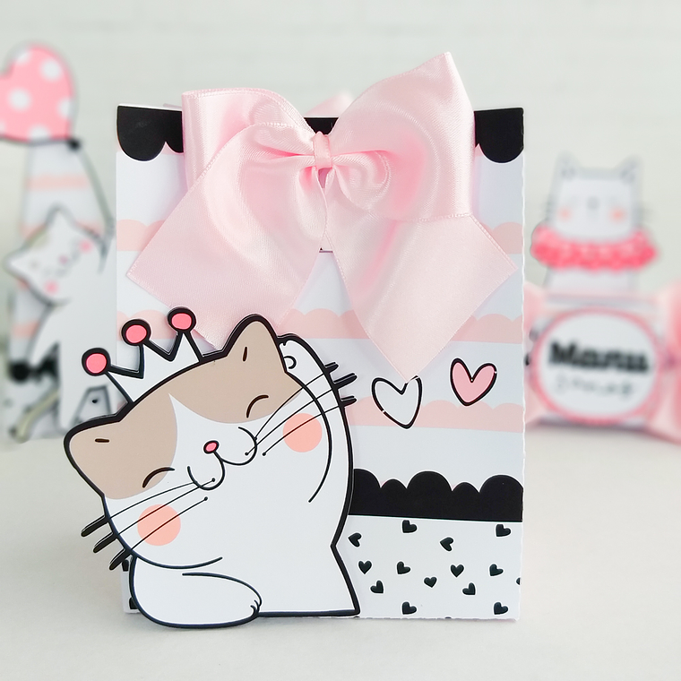 Kit de Festa Gatinha Rosa 9