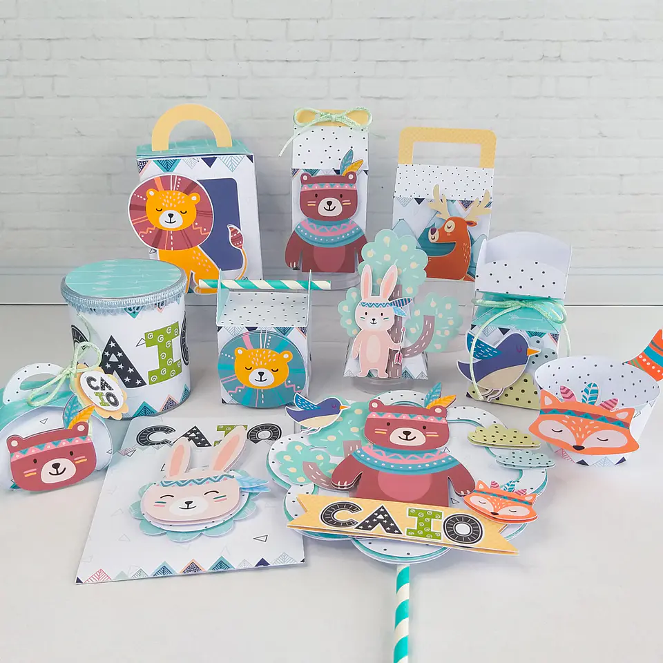 Kit de Festa Animais Tribais 1