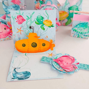 Convite Fundo do Mar - Rosa