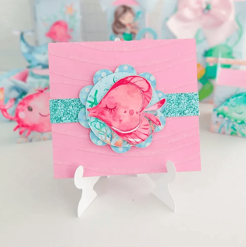 Convite Fundo do Mar - Rosa