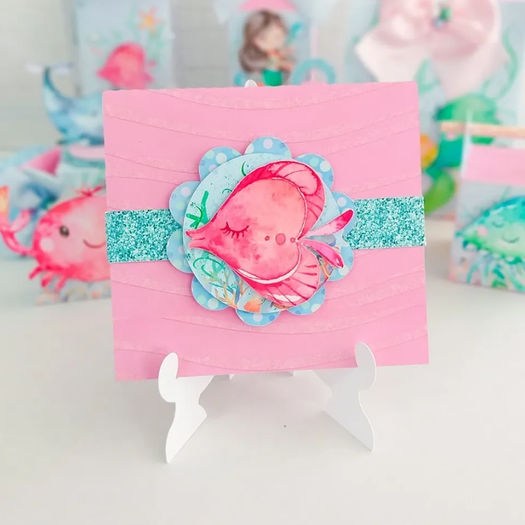 Convite Fundo do Mar - Rosa 1