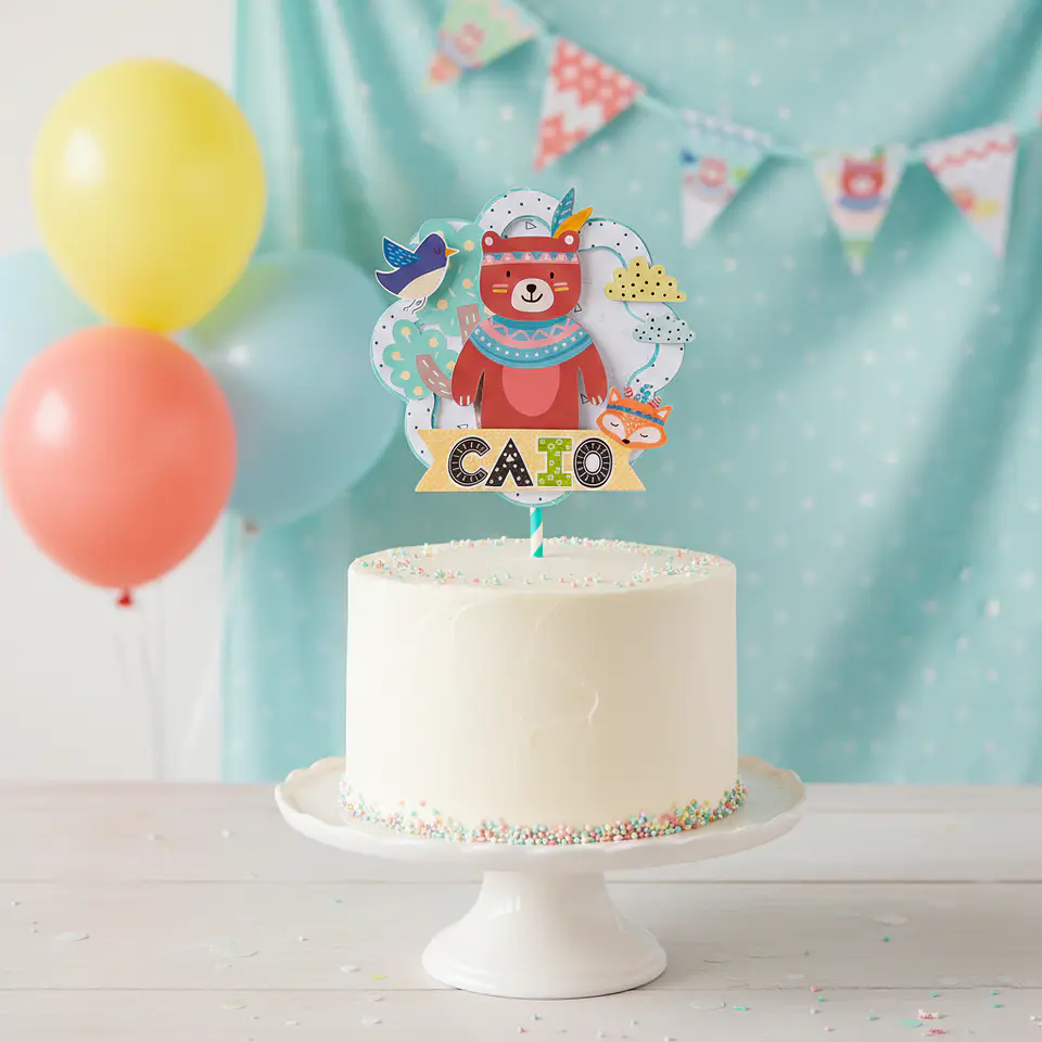 Topo de Bolo Animais Tribais 1