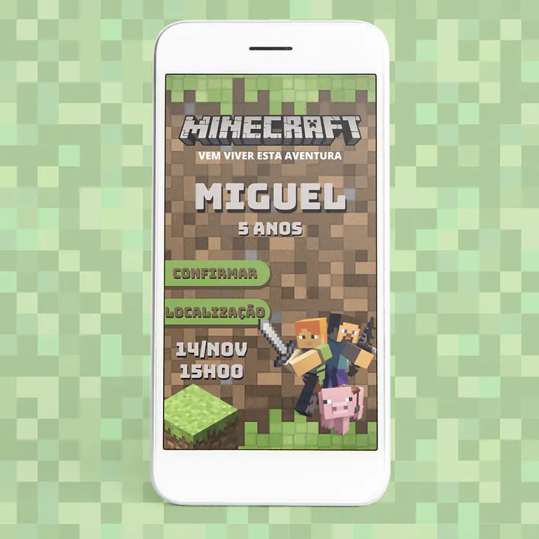 Convite Minecraft 1
