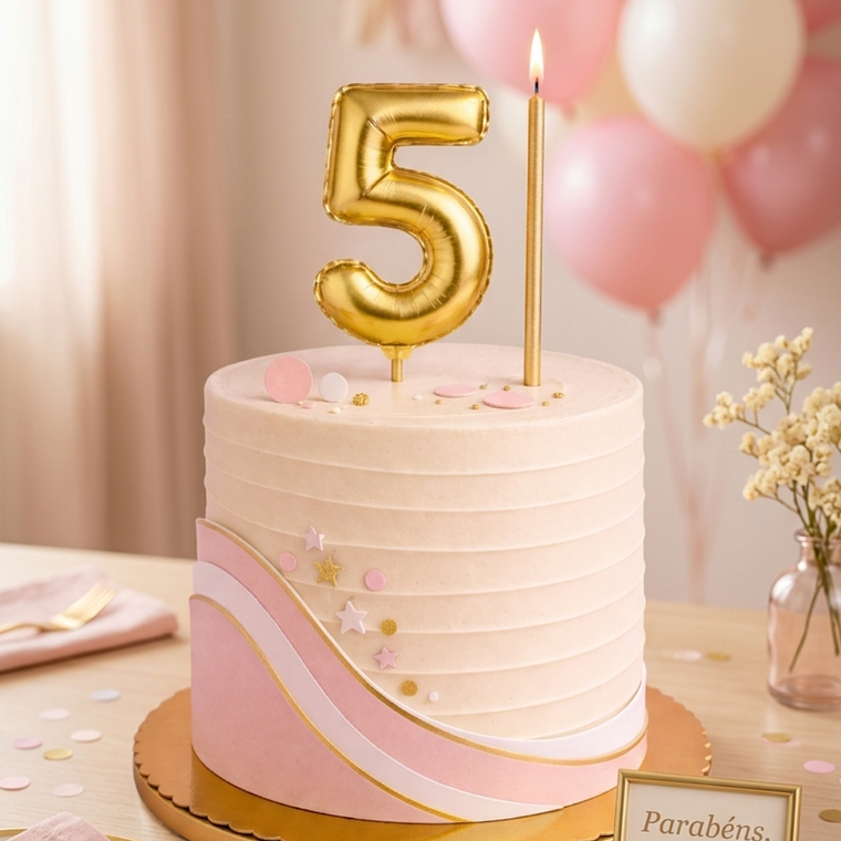 Topo de Bolo Balão Foil 3