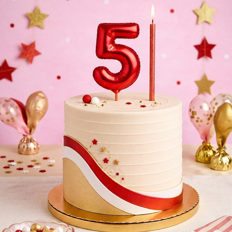 Topo de Bolo Balão Foil 9