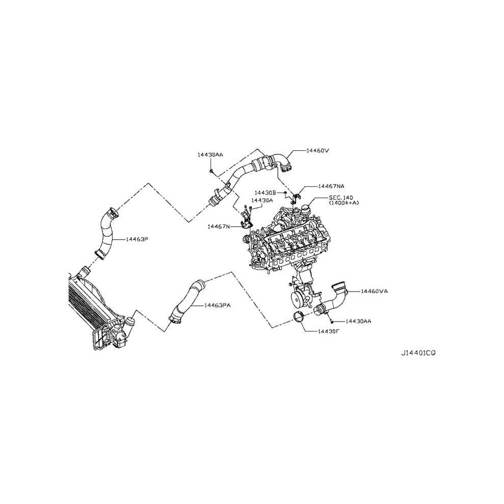 MANGUERA TURBO INTERCOOLER NISSAN NP300 2.3 4