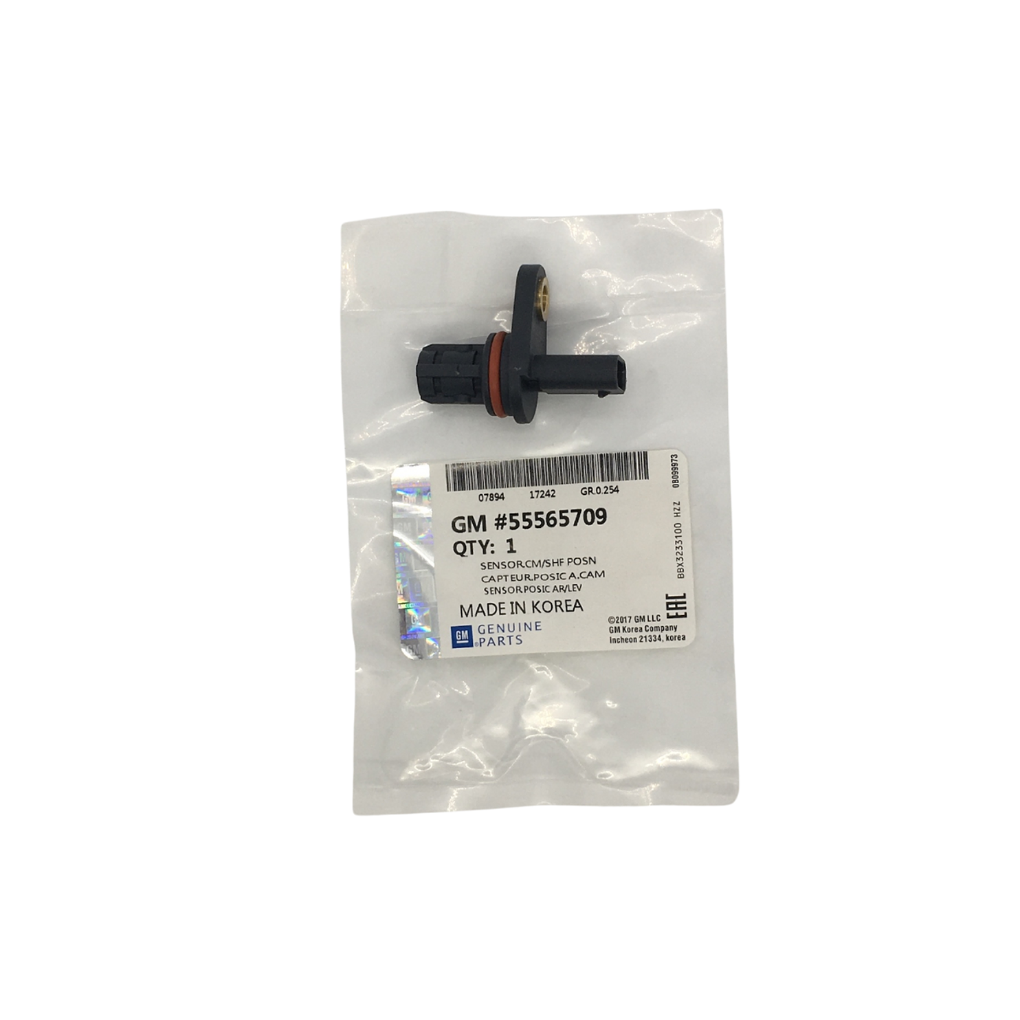 SENSOR EJE LEVA ESCAPE CHEVROLET CRUZE SONIC TRACKER ORIGINAL GM 3