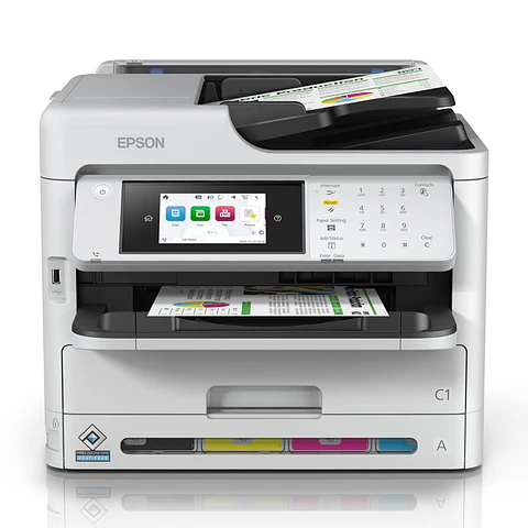 Multifuncional Epson WorkForce Pro WF-C5810, Tinta Color, +A4, Wi-Fi, Ethernet, Impresora – Fotocopiadora – Scanner