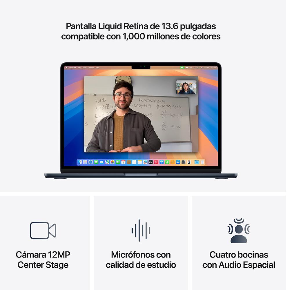 Notebook Apple MacBook Air, M4 (CPU 10C – GPU 10C – NE 16C), macOS Sequoia, RAM 24 GB, SSD 512 GB, 13″, Midnight 7