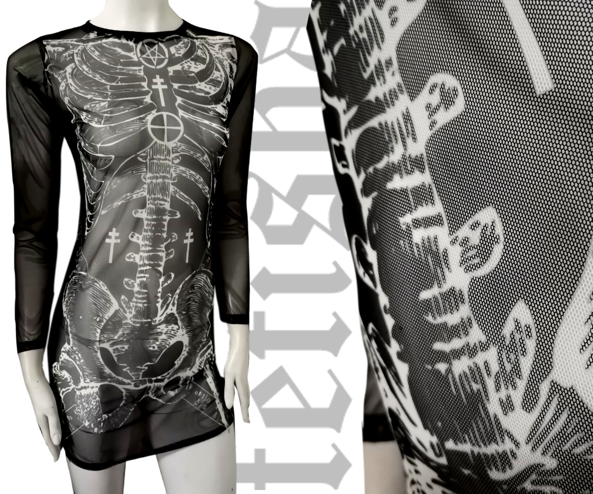 Vestido Skeleton Mesh