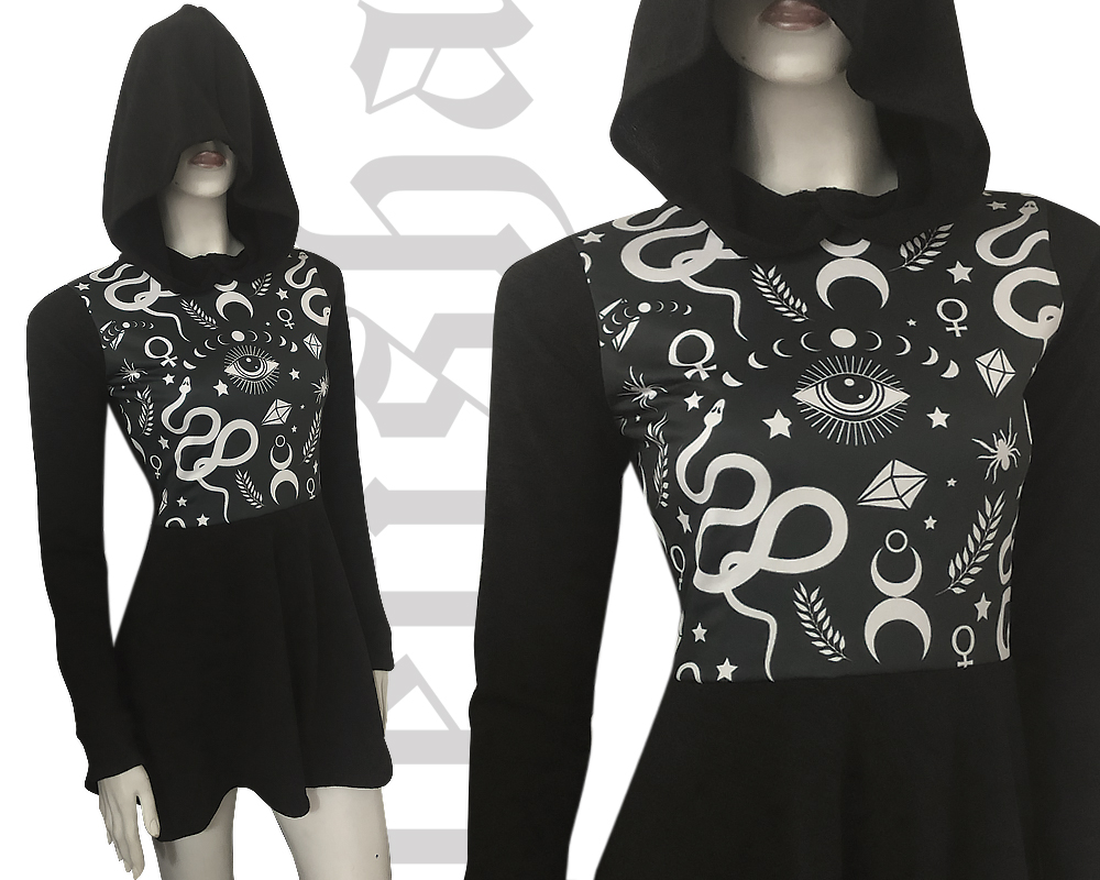 Mini vestido lanilla serpent
