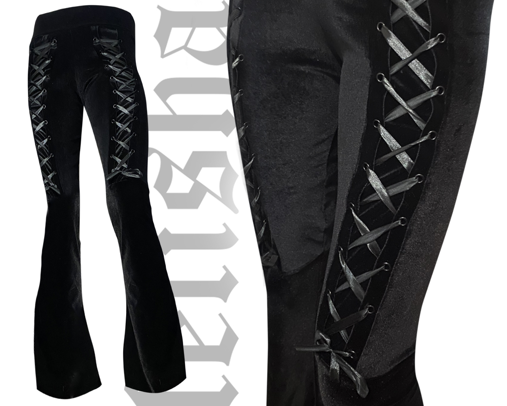 Leggins Flared Black Velvet