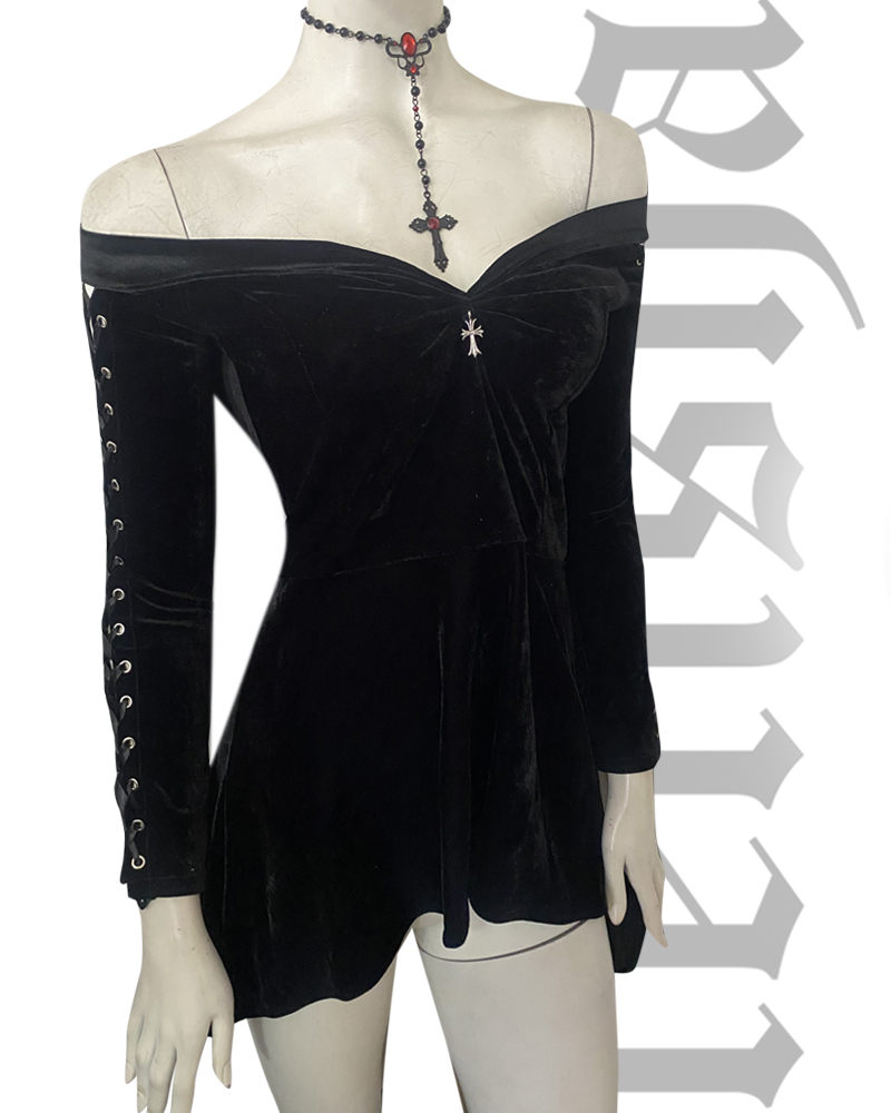 Polera romantic velvet