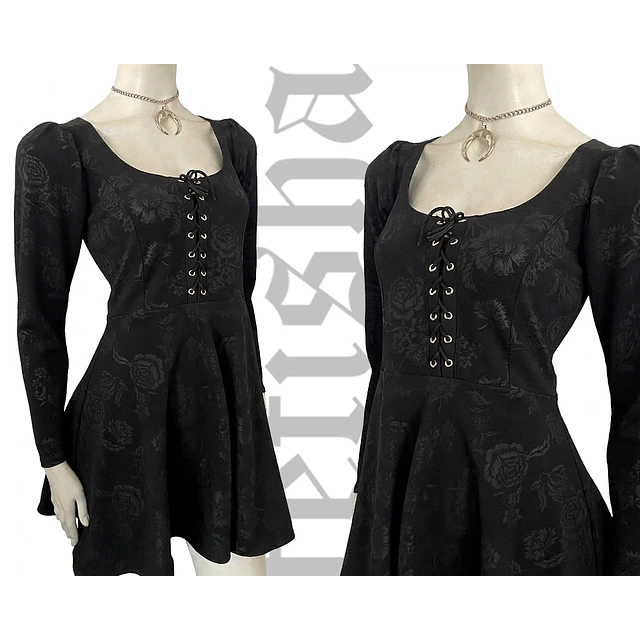 Vestido Black Roses