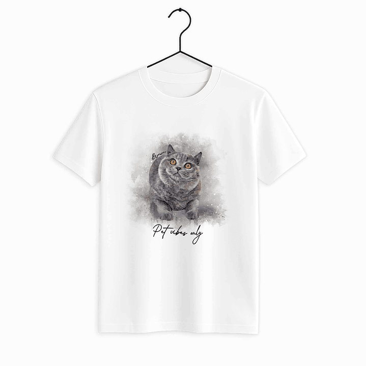 Custom Turn Photo into Art Pet Adventures Unisex Crewneck T-shirt S-5XL Watercolor Style Gift for Dog & Cat Lovers 1