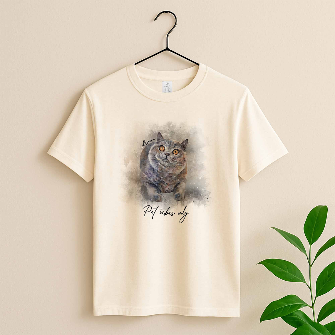 Custom Turn Photo into Art Pet Adventures Unisex Crewneck T-shirt S-5XL Watercolor Style Gift for Dog & Cat Lovers 4