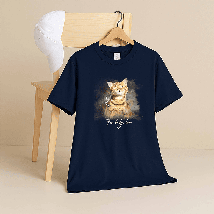 Custom Turn Photo into Art Pet Adventures Unisex Crewneck T-shirt S-5XL Watercolor Style Gift for Dog & Cat Lovers 5