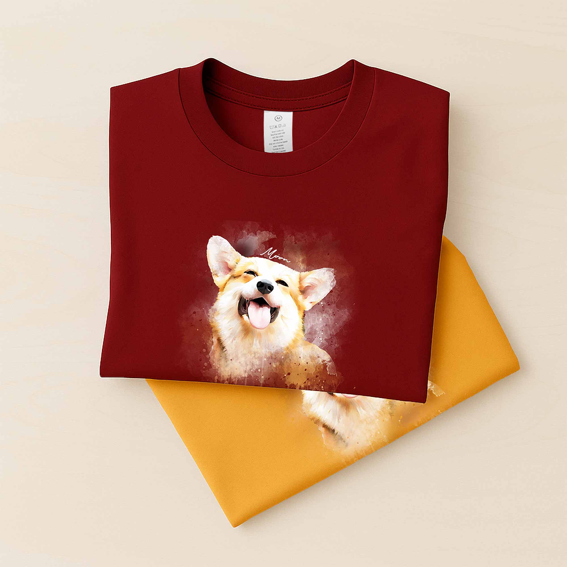Custom Turn Photo into Art Pet Adventures Unisex Crewneck T-shirt S-5XL Watercolor Style Gift for Dog & Cat Lovers 6