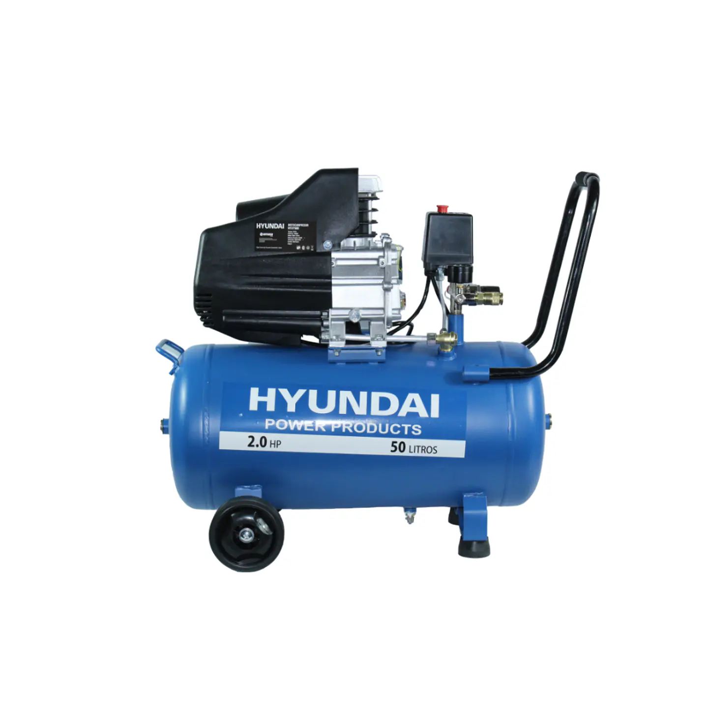COMPRESOR HYUNDAI MONOFÀSICO 2HP 50L 115PSI DIRECTO 1