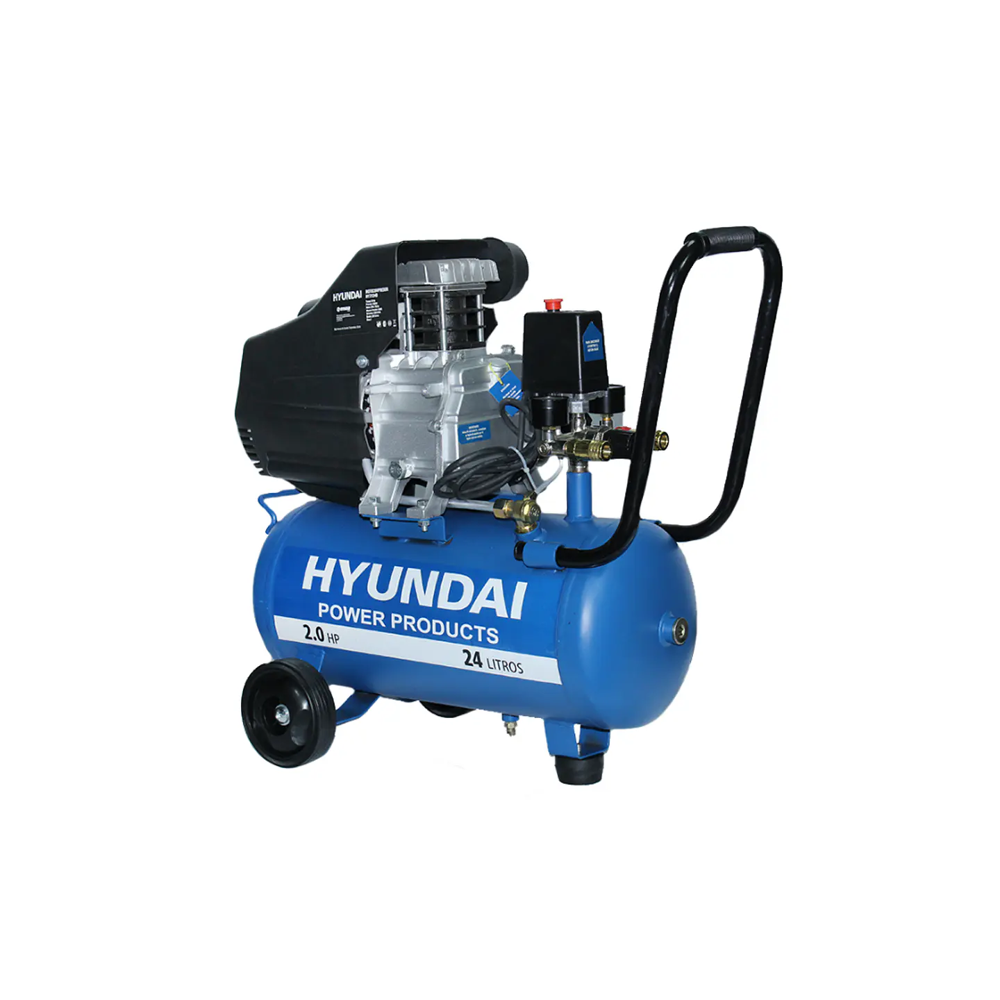 Compresor Hyundai Monofásico 2HP 24L 115psi Directo 2