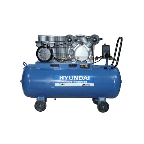 COMPRESOR HYUNDAI MONOFÁSICO 2HP 100L 115PSI CORREA