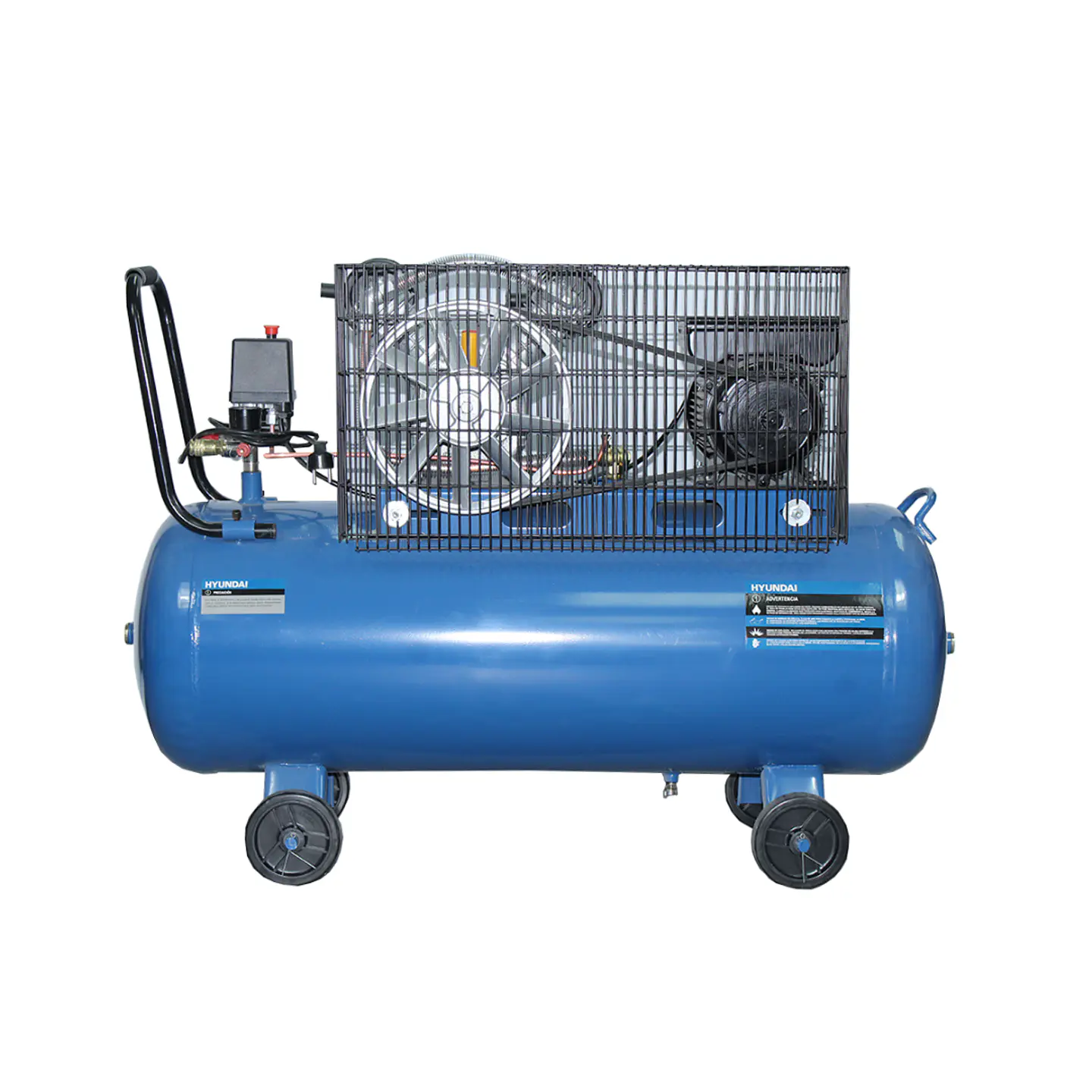 COMPRESOR HYUNDAI MONOFÁSICO 2HP 100L 115PSI CORREA 3