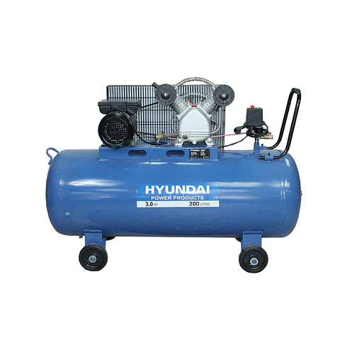 COMPRESOR HYUNDAI MONOFÁSICO 3HP 200L 115PSI CORREA