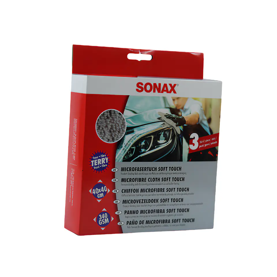 KIT DE PANOS DE MICROFIBRA 3 UNIDADES SONAX 1