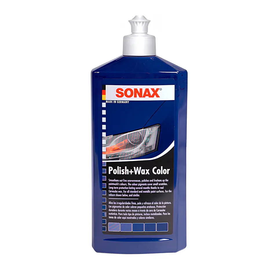 POLISH WAX CERA COLOR AZUL 500 ML SONAX 1