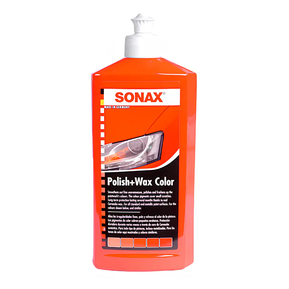 POLISH WAX CERA COLOR ROJO 500 ML SONAX 1