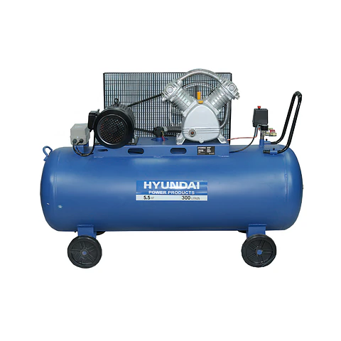 COMPRESOR HYUNDAI TRIFÁSICO 5,5 HP 300L 115PSI CORREA 