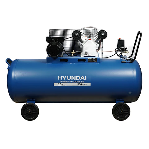 COMPRESOR HYUNDAI MONOFÁSICO 3HP 300L 115PSI CORREA 