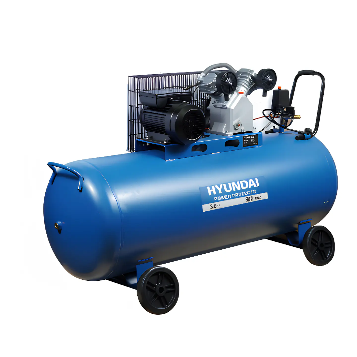 COMPRESOR HYUNDAI MONOFÁSICO 3HP 300L 115PSI CORREA  4